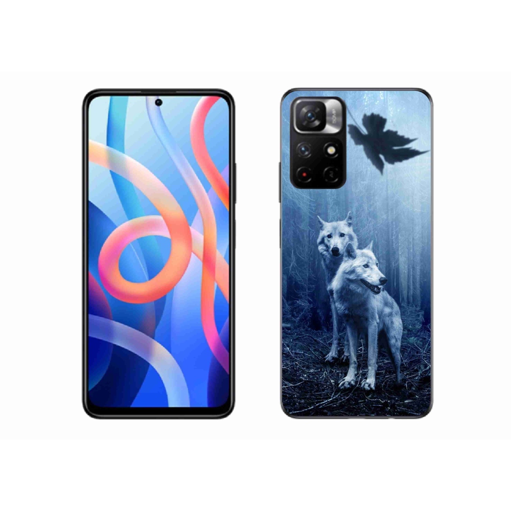 Gél borítás mmCase a Xiaomi Poco M4 Pro 5G számára - farkasok az erdőben