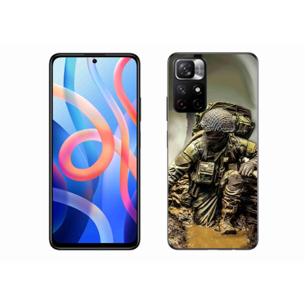 Gél borítás mmCase a Xiaomi Poco M4 Pro 5G-hez - katona