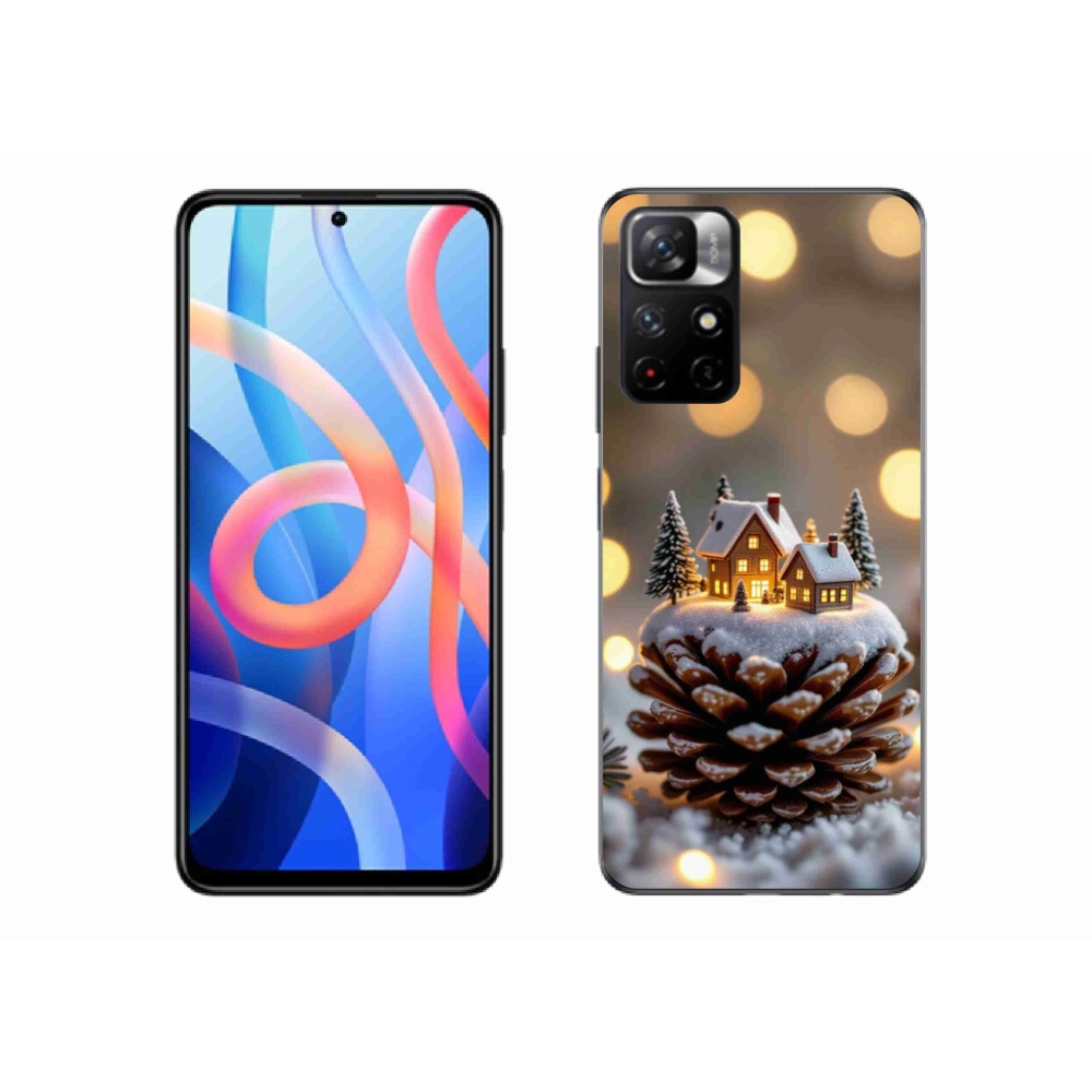 Gél borítás mmCase a Xiaomi Poco M4 Pro 5G számára - téli falu