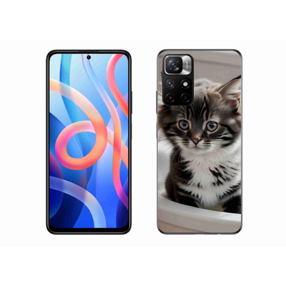 Gél borítás mmCase a Xiaomi Poco M4 Pro 5G számára - kíváncsi cica