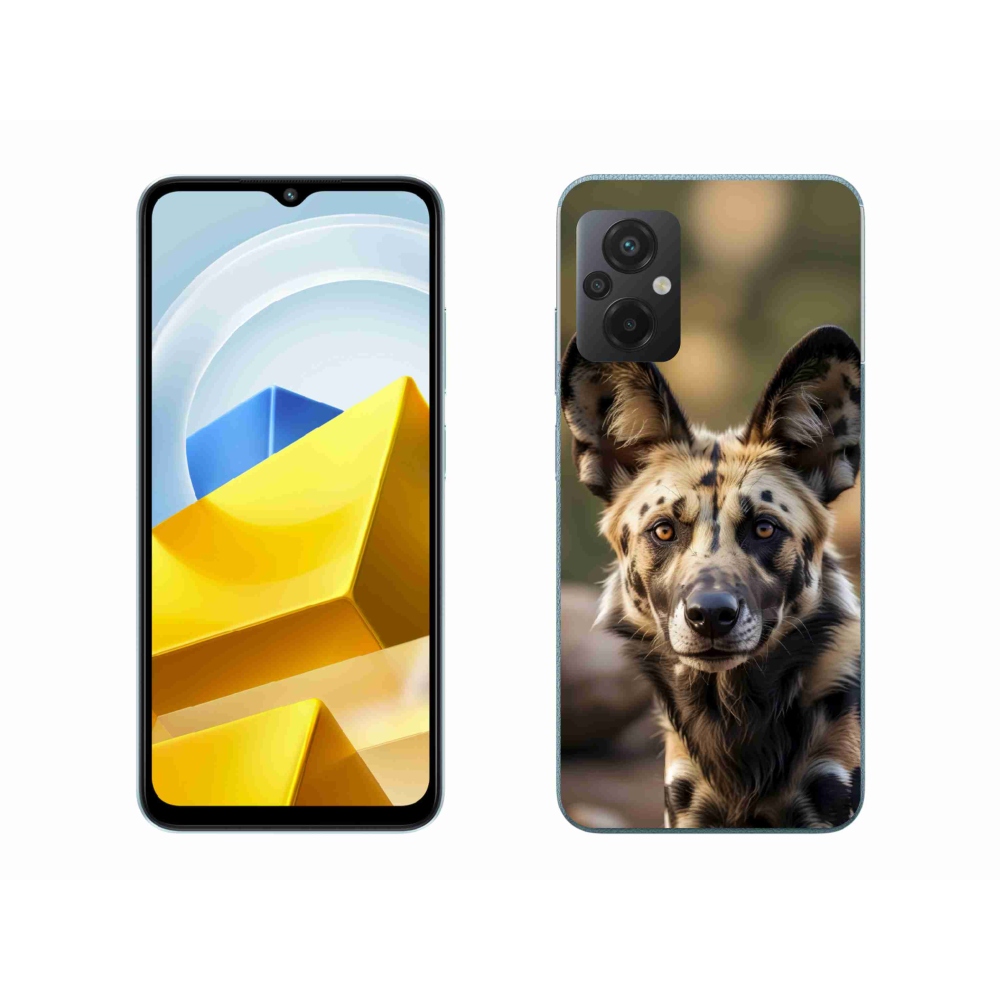 Gél borítás mmCase a Xiaomi Poco M5 4G-hez - afrikai vadkutya