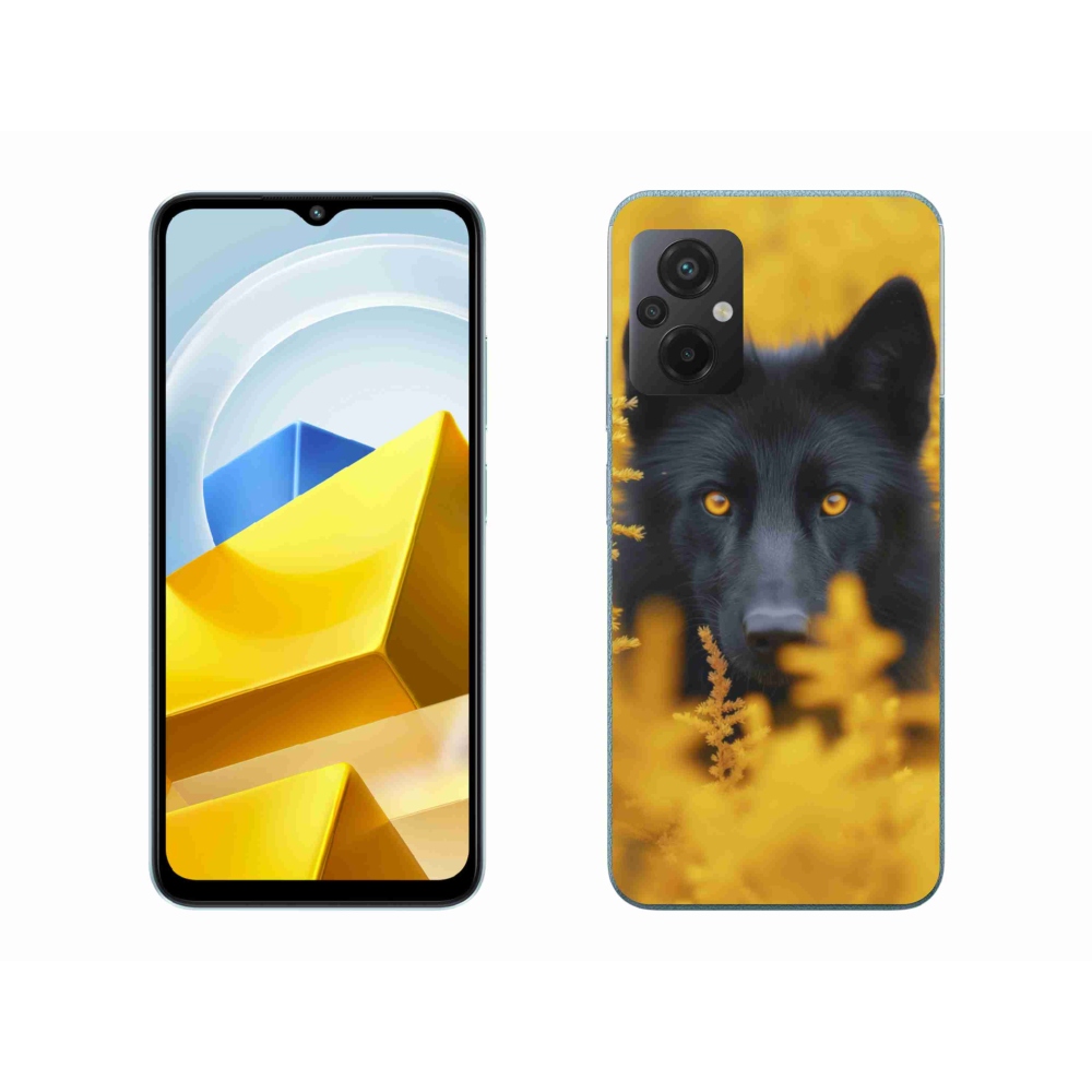 Gél borítás mmCase a Xiaomi Poco M5 4G-hez - fekete farkas 2