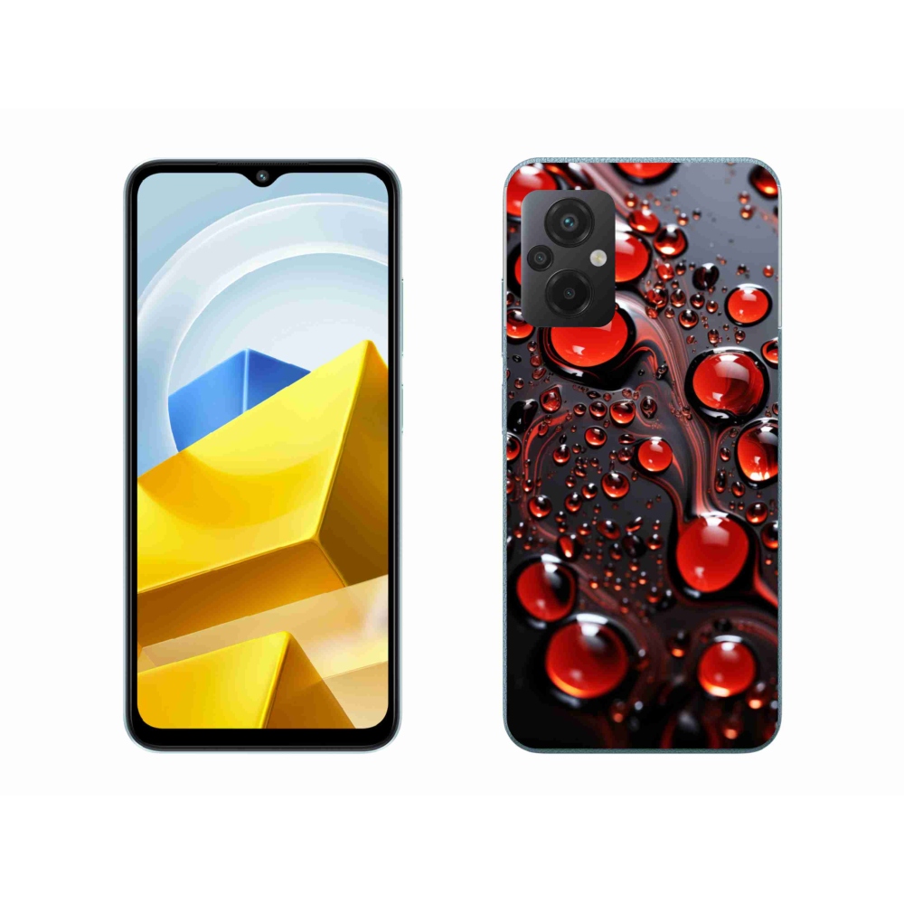 Gél borítás mmCase a Xiaomi Poco M5 4G-hez - piros csepp 2