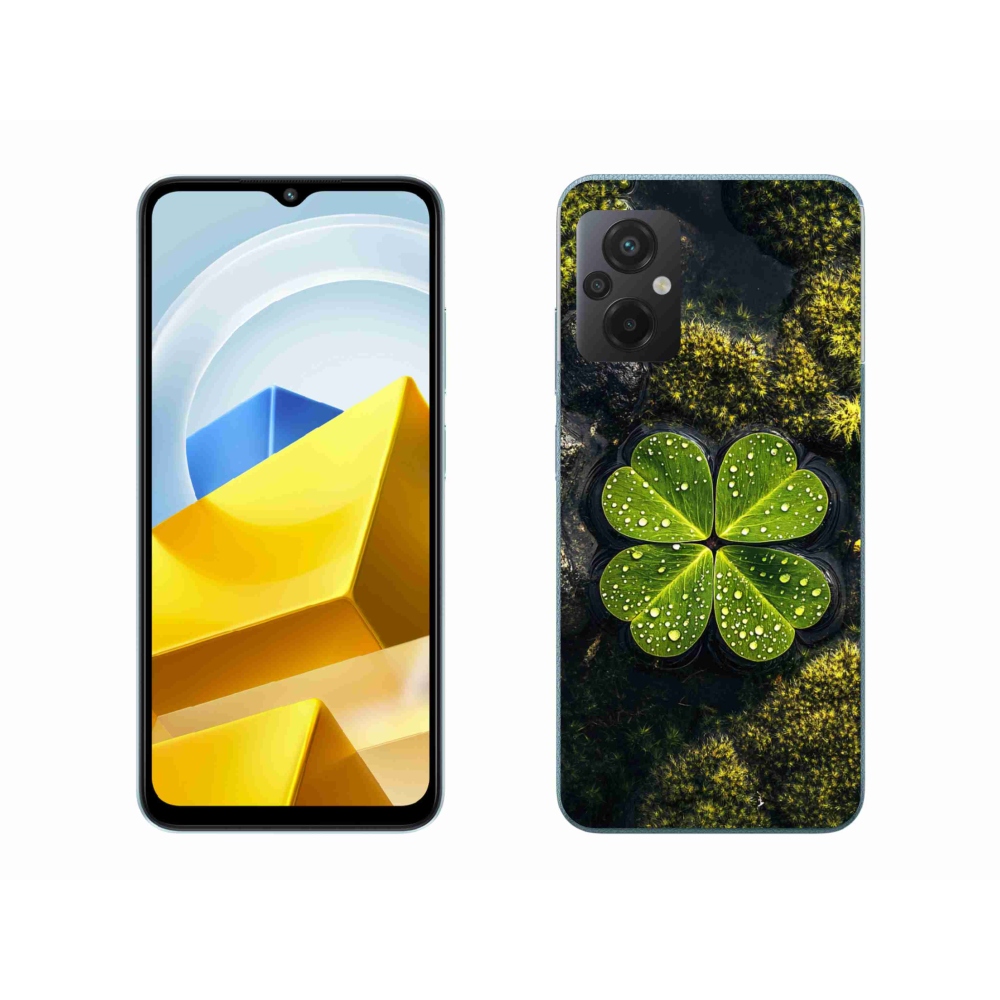 Gél borítás mmCase a Xiaomi Poco M5 4G-hez - négylevelű lóhere