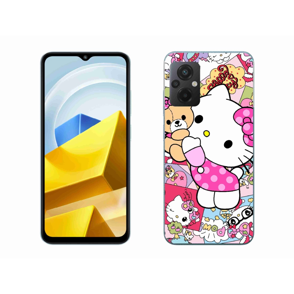 Gél borítás mmCase a Xiaomi Poco M5 4G-hez - aranyos cica