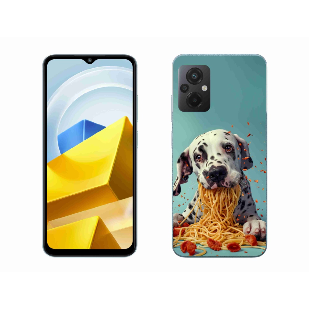 Gél borítás mmCase a Xiaomi Poco M5 4G-hez - dalmát és spagetti