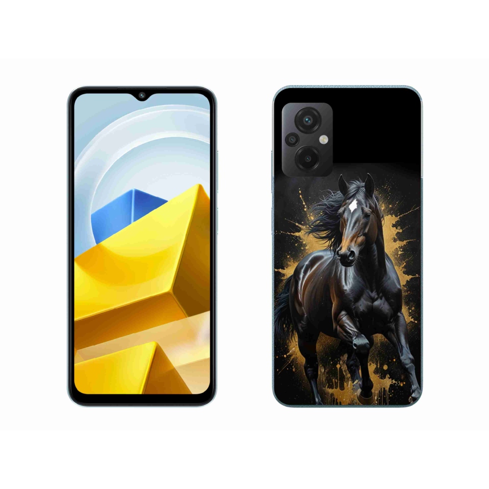 Gél borítás mmCase a Xiaomi Poco M5 4G-hez - elegáns fekete ménes