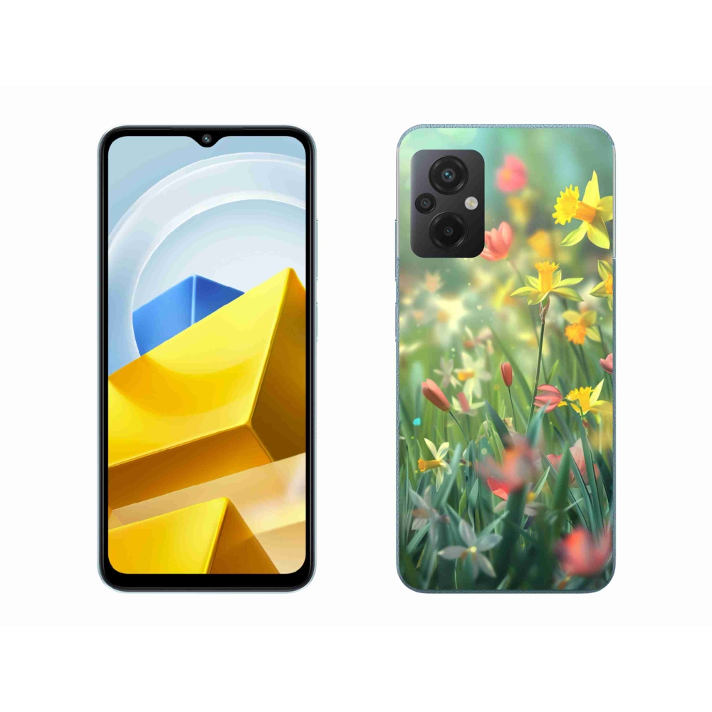 Gél borítás mmCase a Xiaomi Poco M5 4G-hez - tavaszi virágok