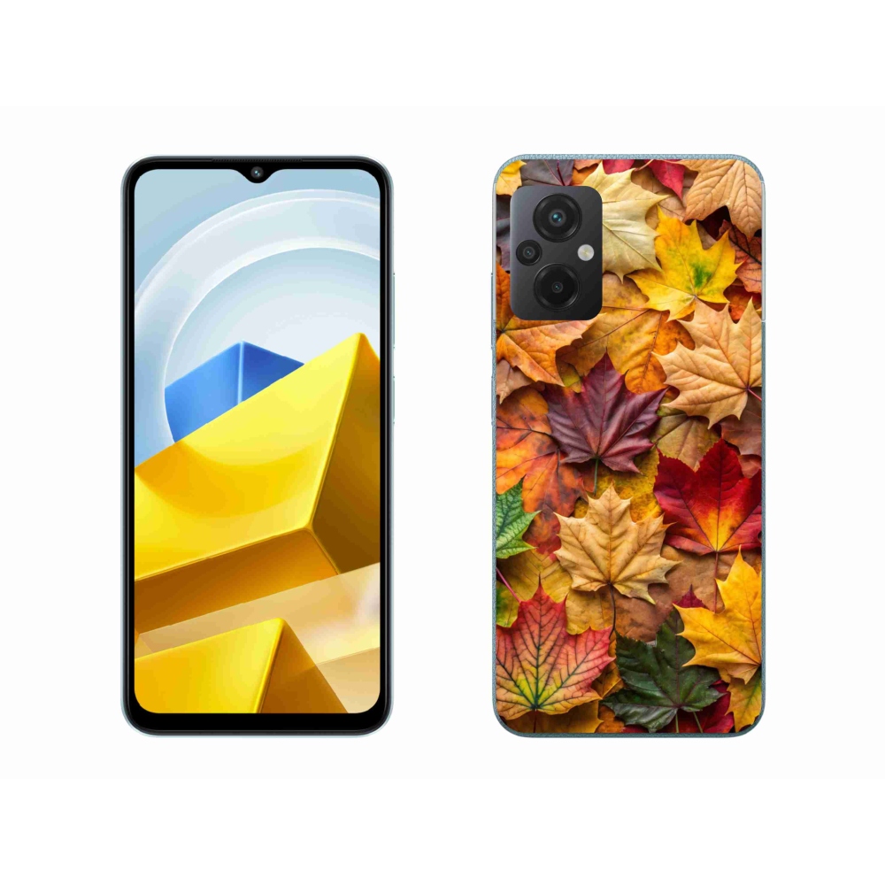 Gél borítás mmCase a Xiaomi Poco M5 4G-hez - juharlevelek 2