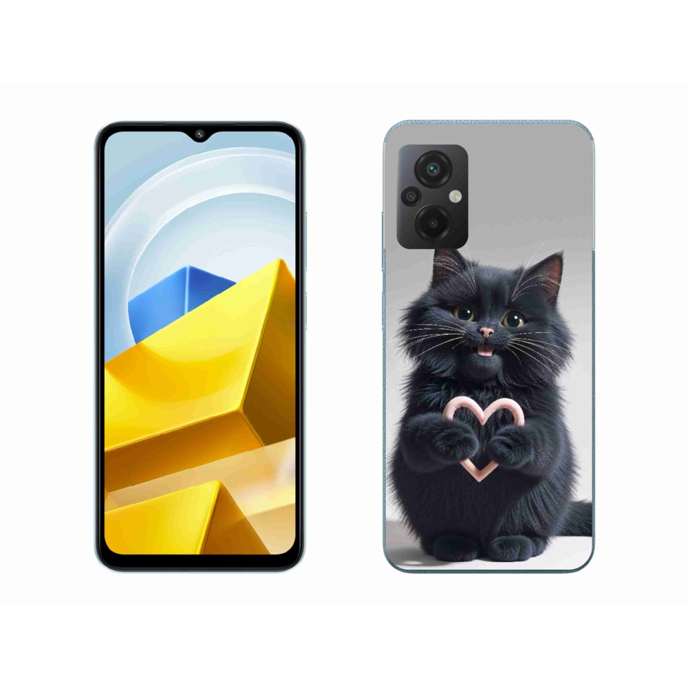 Gél borító mmCase a Xiaomi Poco M5 4G-hez - macskaszerelem 3