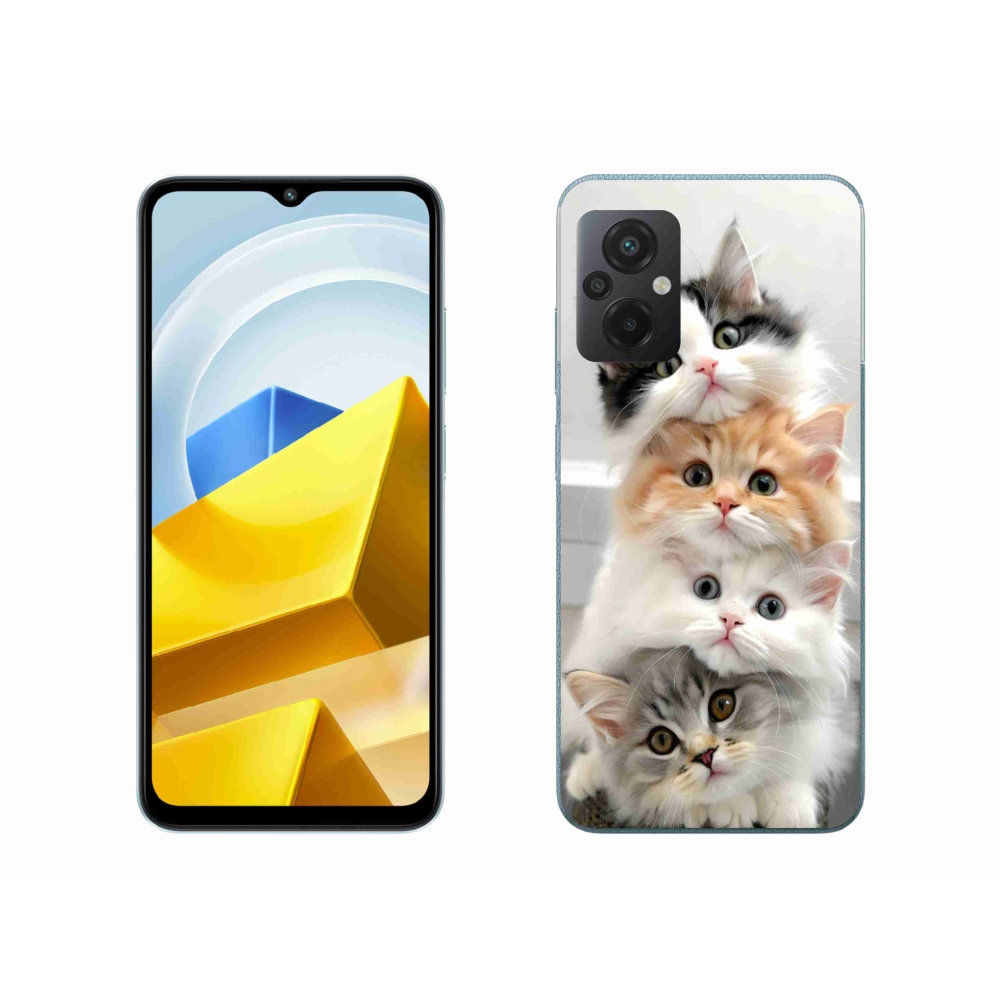 Gél borítás mmCase a Xiaomi Poco M5 4G-hez - macskacsokor
