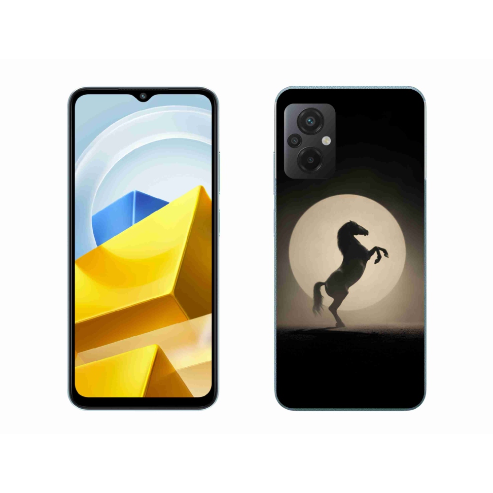 Gél borítás mmCase a Xiaomi Poco M5 4G-hez - ló sziluettben