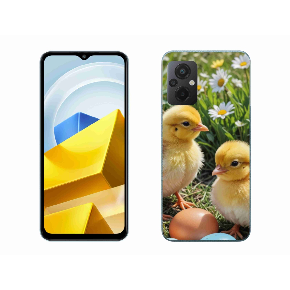 Gél borítás mmCase a Xiaomi Poco M5 4G-hez - csirkék
