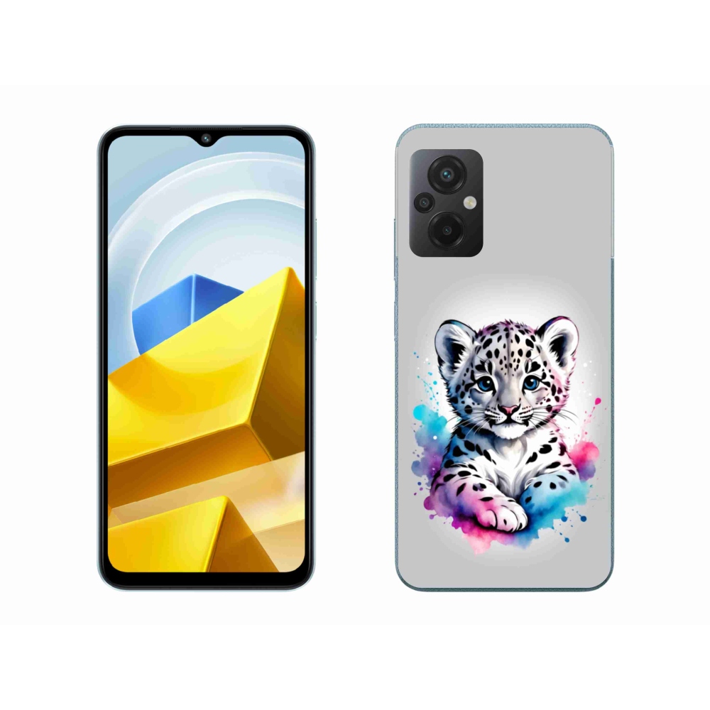 Gél borítás mmCase a Xiaomi Poco M5 4G-hez - leopárd kölyök