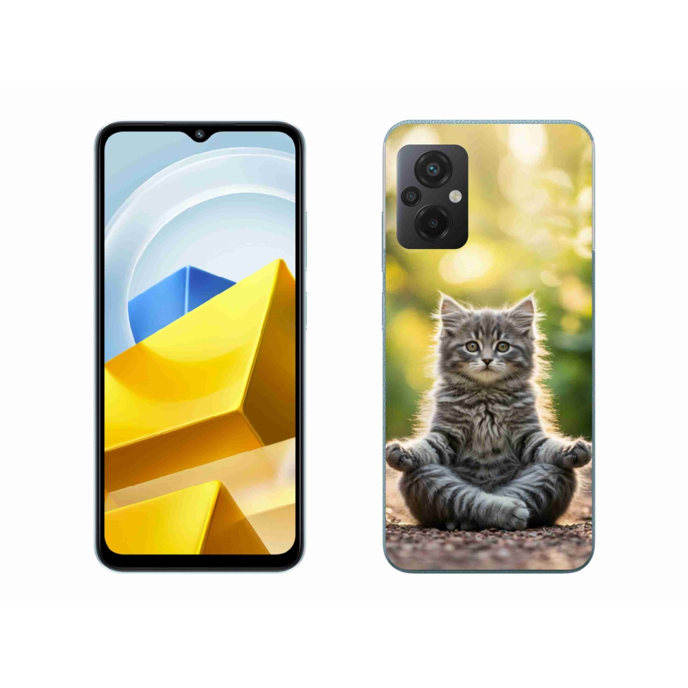 Gél borítás mmCase a Xiaomi Poco M5 4G-hez - meditáló cica