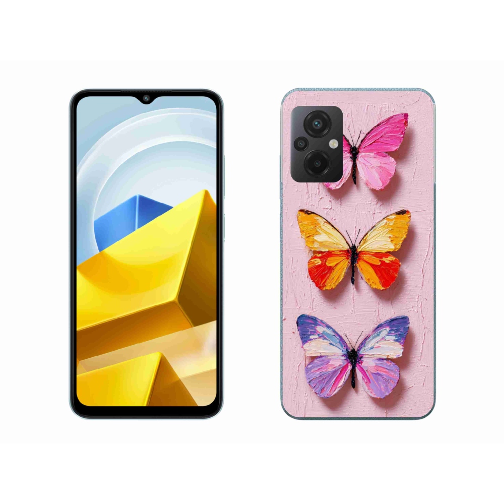 Gél borítás mmCase a Xiaomi Poco M5 4G-hez - pillangó szentháromság