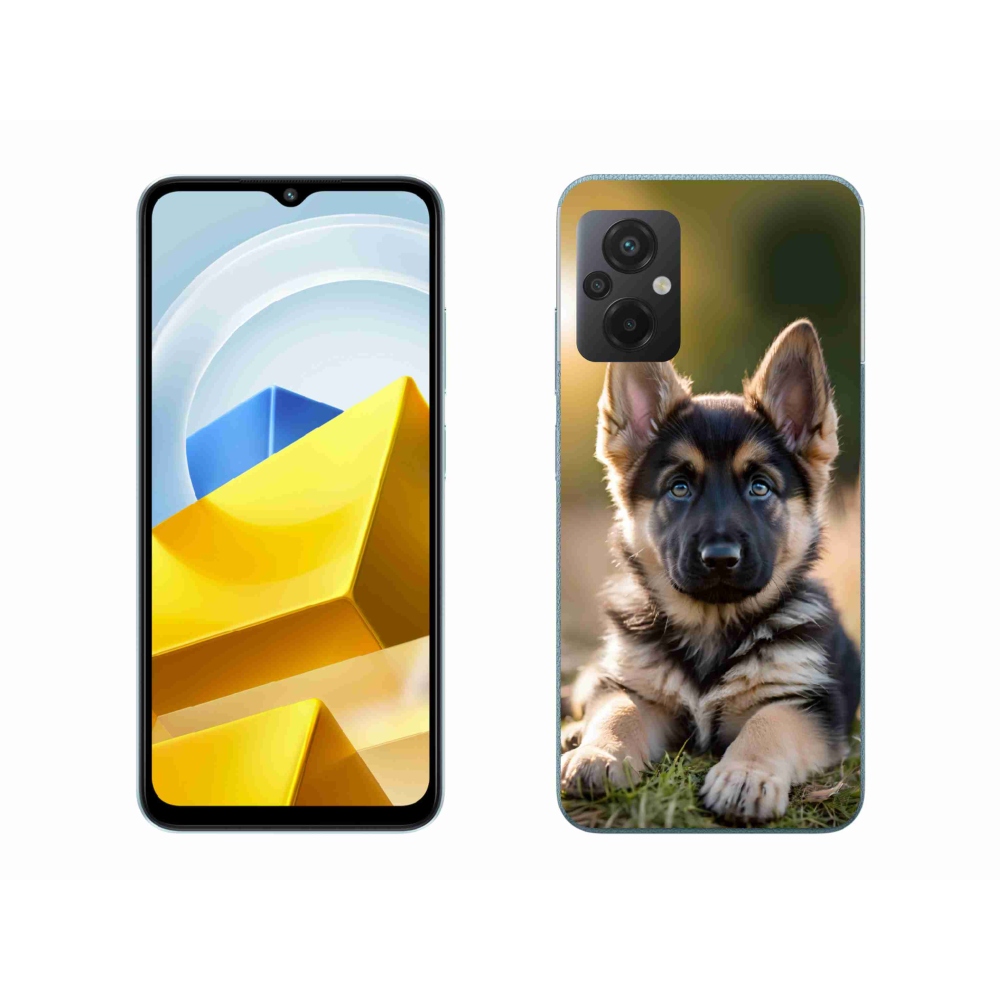 Gél borítás mmCase a Xiaomi Poco M5 4G készülékhez - Német juhászkutya a természetben