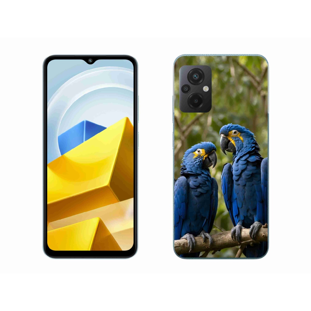 Gél borítás mmCase a Xiaomi Poco M5 4G-hez - papagáj duó