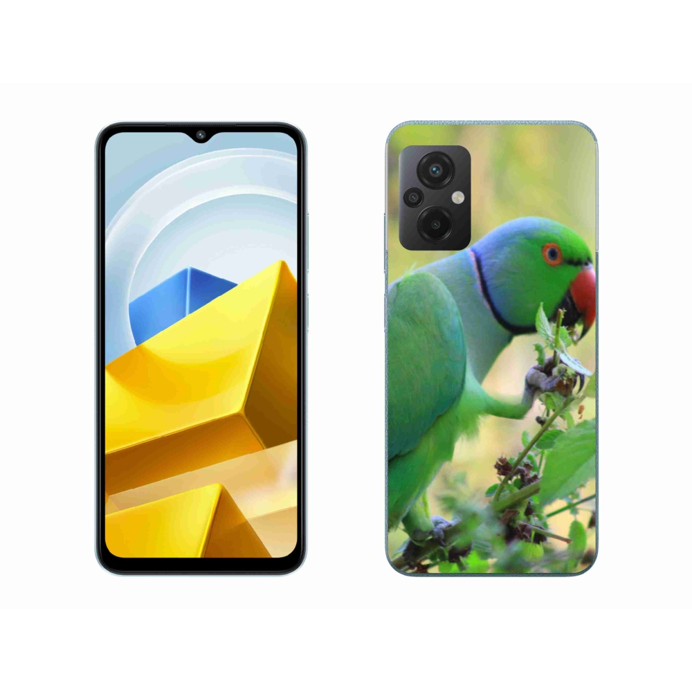Gél borítás mmCase a Xiaomi Poco M5 4G-hez - papagáj alexandr