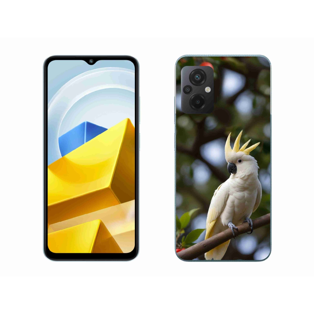 Gél borítás mmCase a Xiaomi Poco M5 4G-hez - papagáj kakadu 3