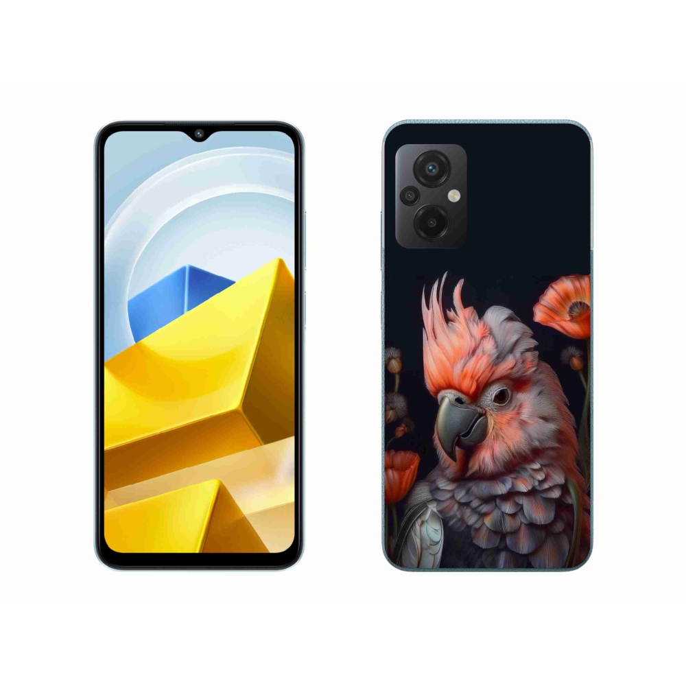 Gél borítás mmCase a Xiaomi Poco M5 4G-hez - papagáj kakadu színekben
