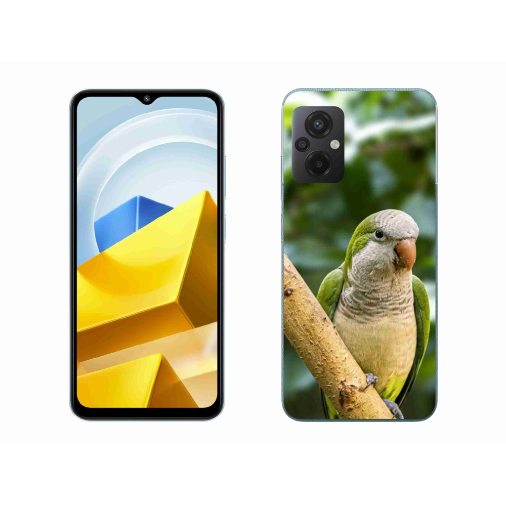 Gél borítás mmCase a Xiaomi Poco M5 4G készülékhez - papagáj