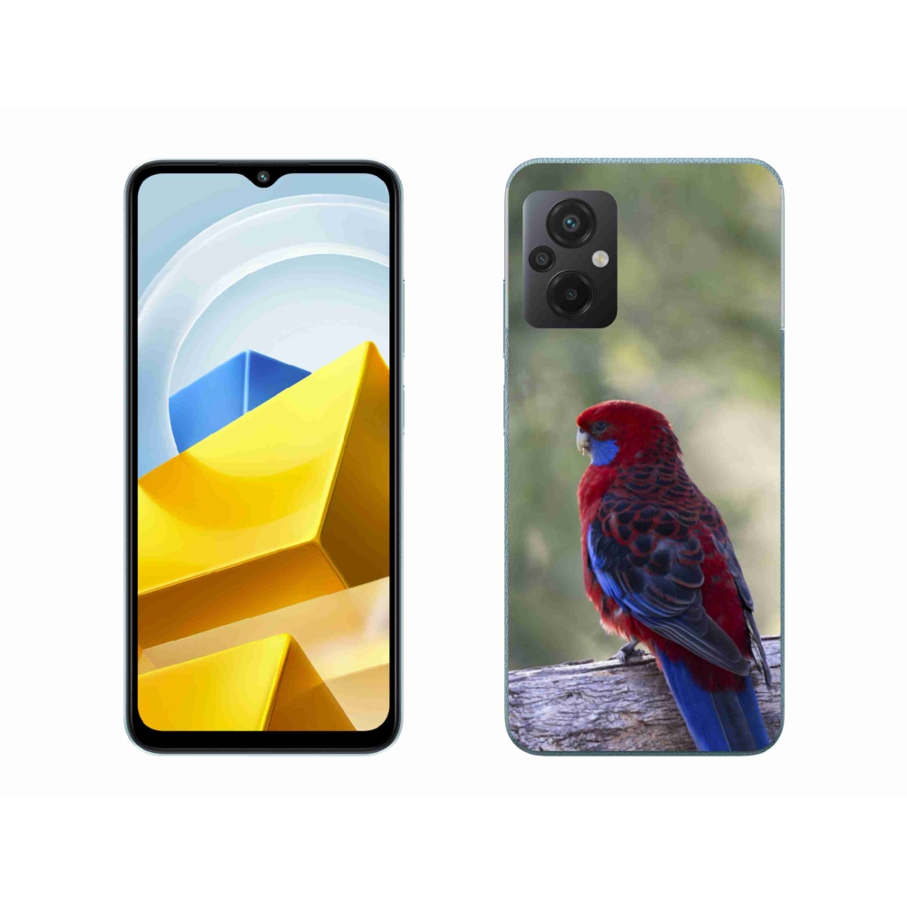 Gél borítás mmCase a Xiaomi Poco M5 4G-hez - papagáj rosela