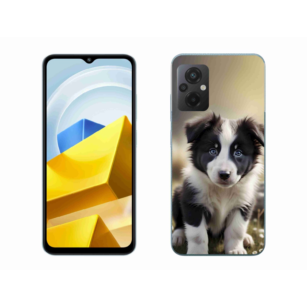 Gél borítás mmCase a Xiaomi Poco M5 4G-hez - aranyos border collie