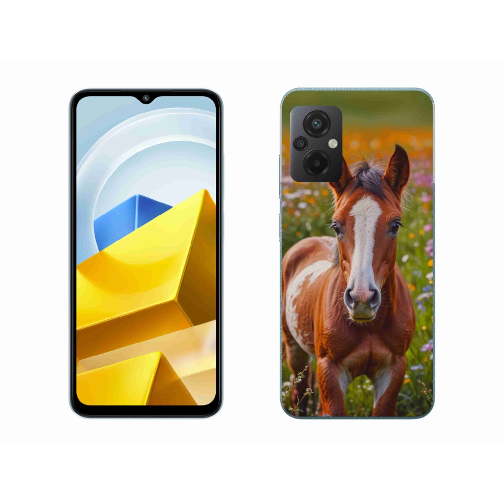 Gél borító mmCase a Xiaomi Poco M5 4G-hez - aranyos csikó
