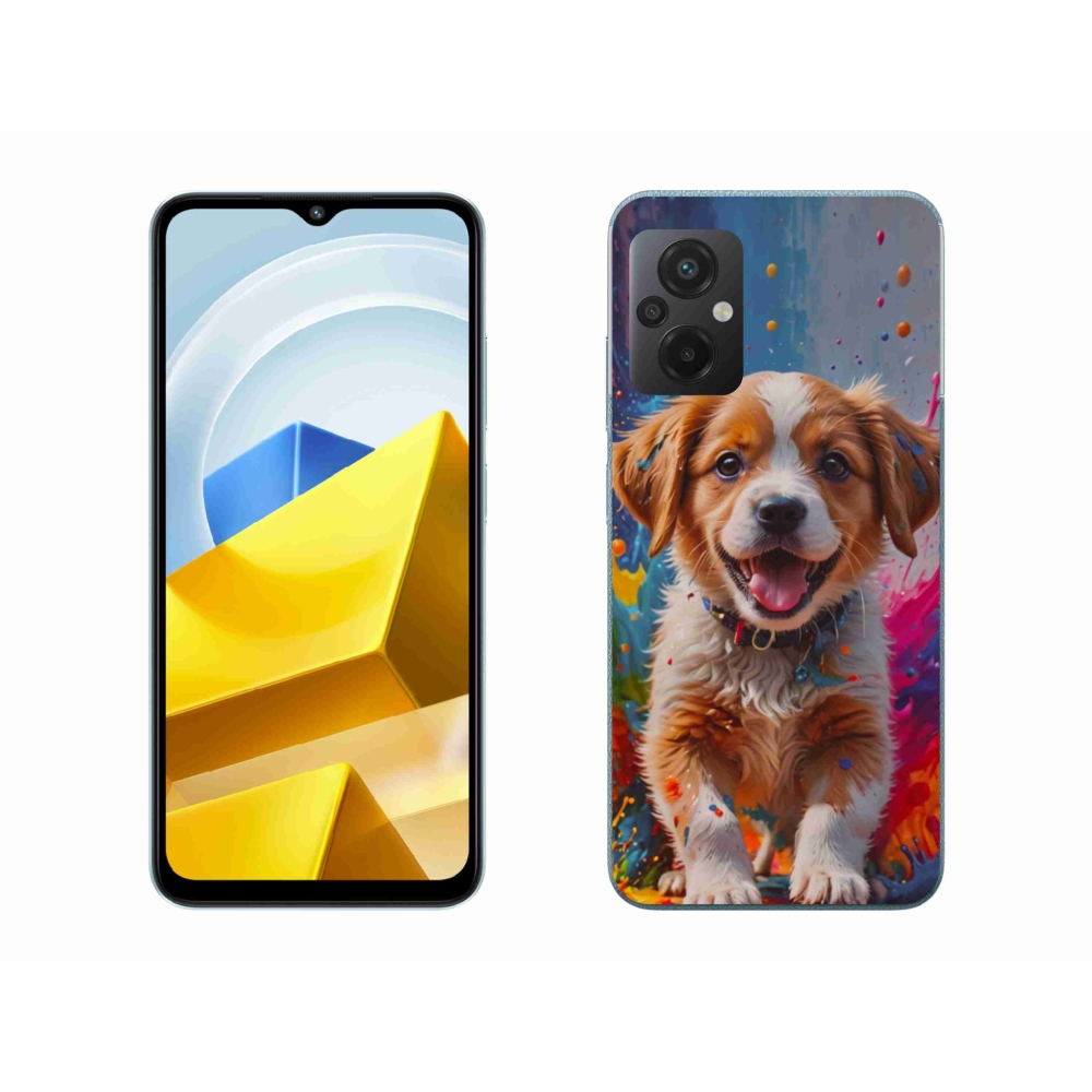 Gél borítás mmCase a Xiaomi Poco M5 4G-hez - aranyos kiskutya 3