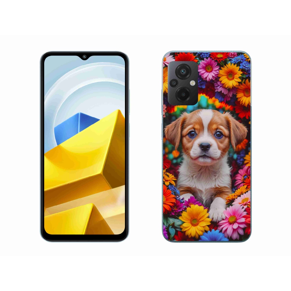 Gél borítás mmCase a Xiaomi Poco M5 4G-hez - aranyos kiskutya