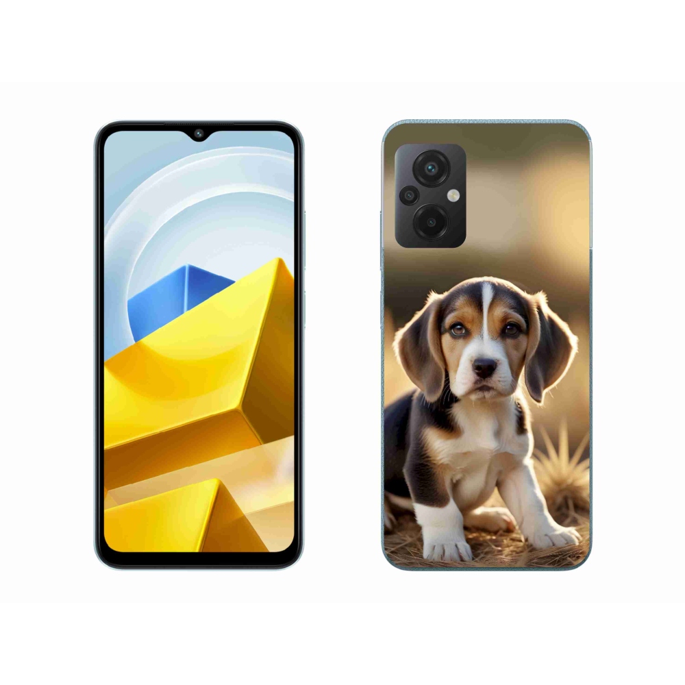 Gél borítás mmCase a Xiaomi Poco M5 4G-hez - aranyos beagle