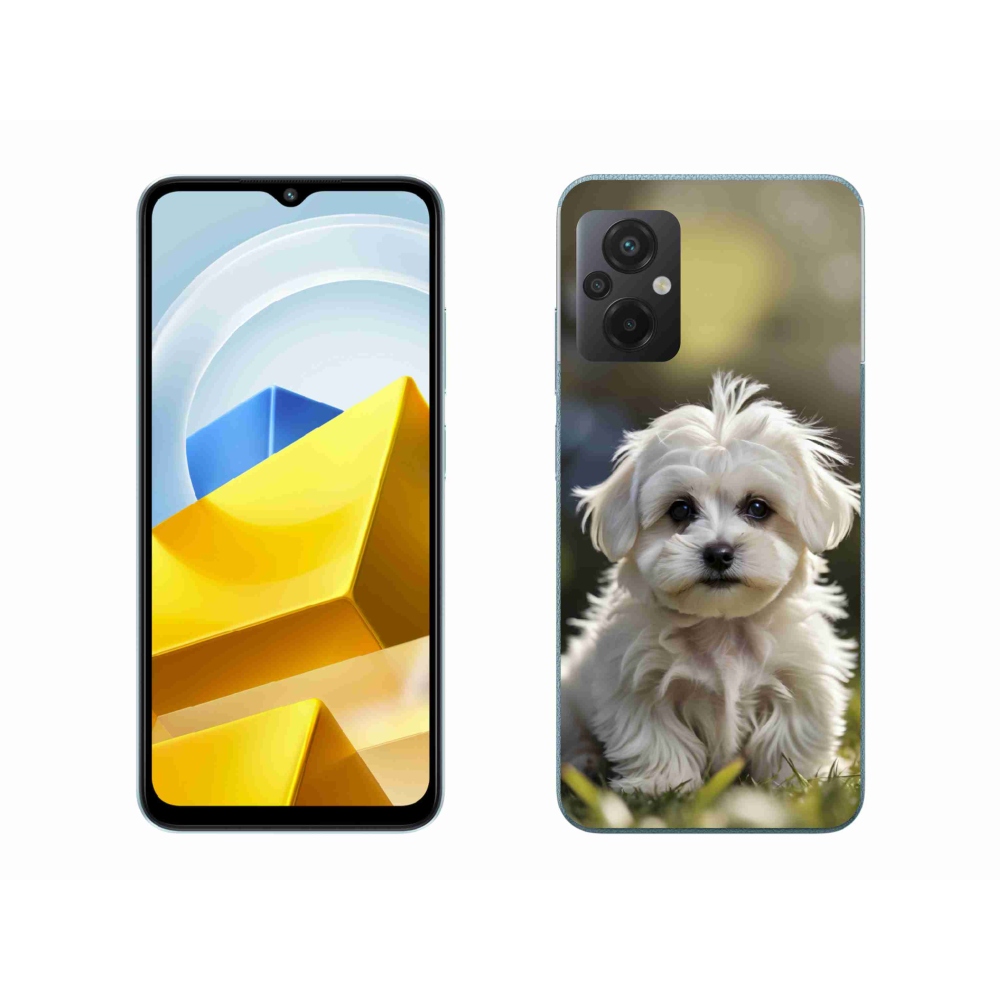 Gél borítás mmCase a Xiaomi Poco M5 4G-hez - aranyos máltai kutya