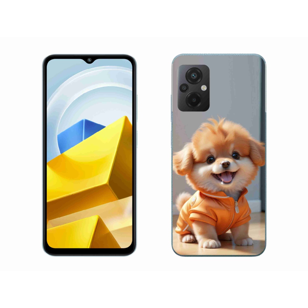 Gél borítás mmCase a Xiaomi Poco M5 4G-hez - aranyos pomerániai pulóverben