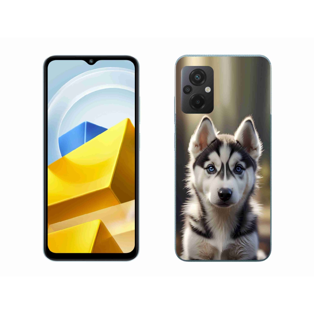 Gél borítás mmCase a Xiaomi Poco M5 4G-hez - aranyos szibériai husky