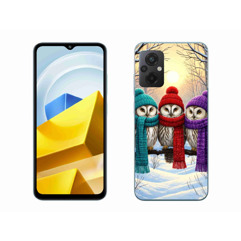 Gél borítás mmCase a Xiaomi Poco M5 4G-hez - bagoly barátok