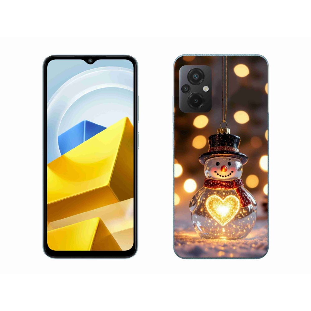 Gél borító mmCase a Xiaomi Poco M5 4G-hez - karácsonyi hóember