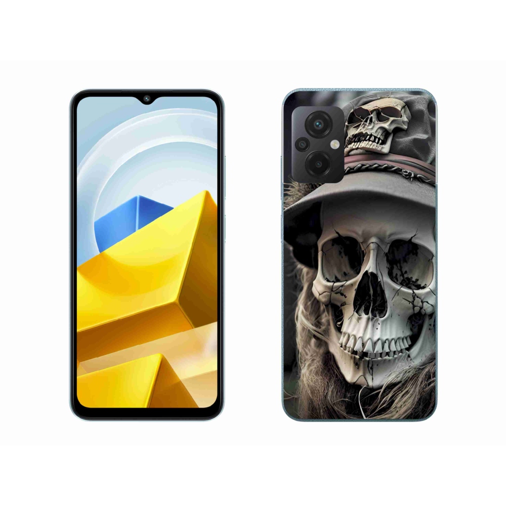 Gél borítás mmCase a Xiaomi Poco M5 4G-hez - sötét koponya