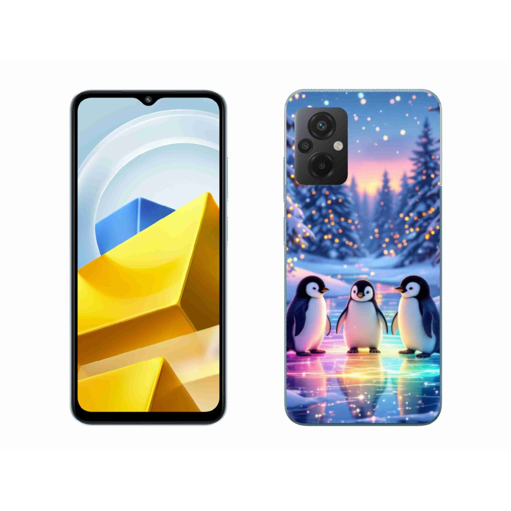 Gél borítás mmCase a Xiaomi Poco M5 4G-hez - pingvinek