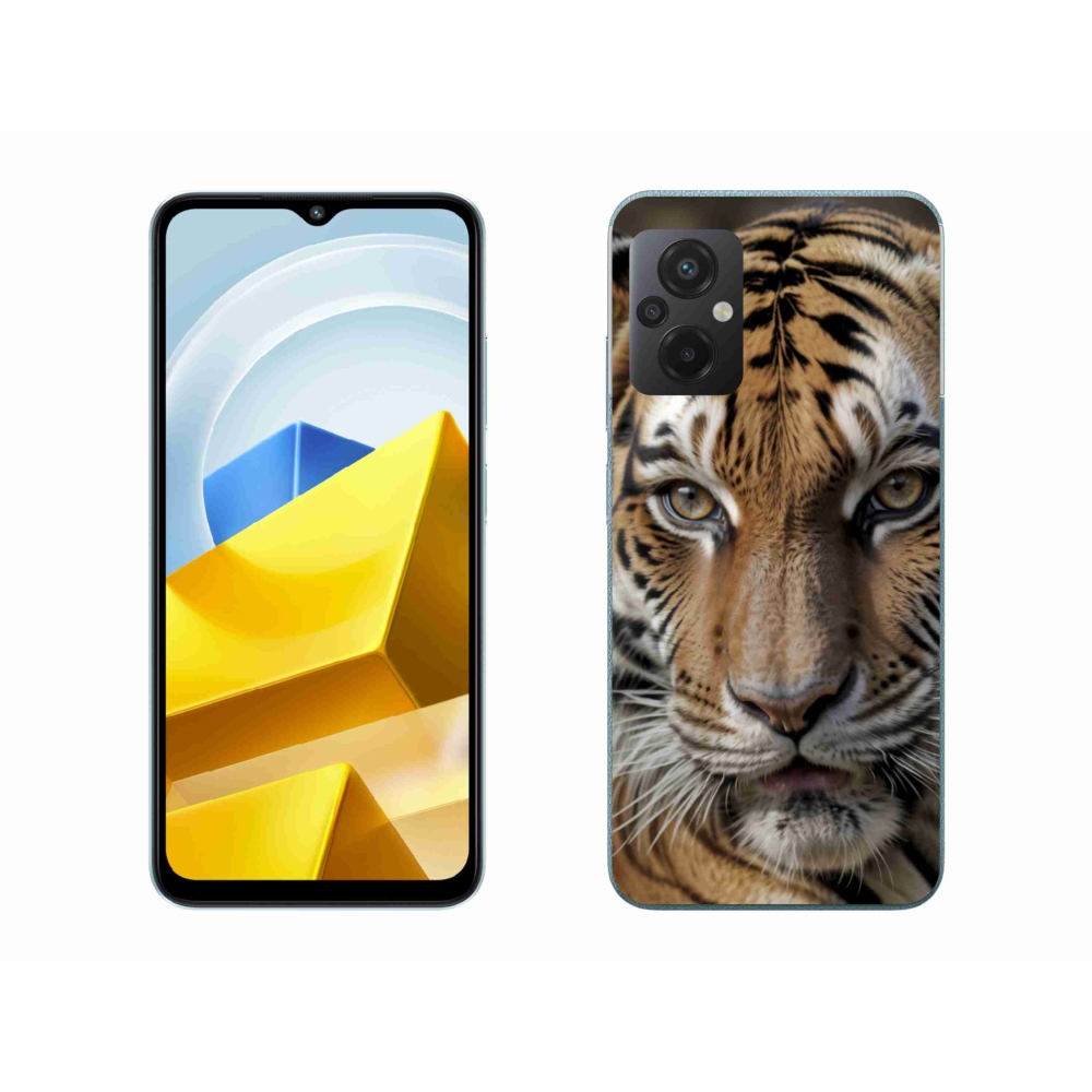 Gél borítás mmCase a Xiaomi Poco M5 4G-hez - tigris nézet
