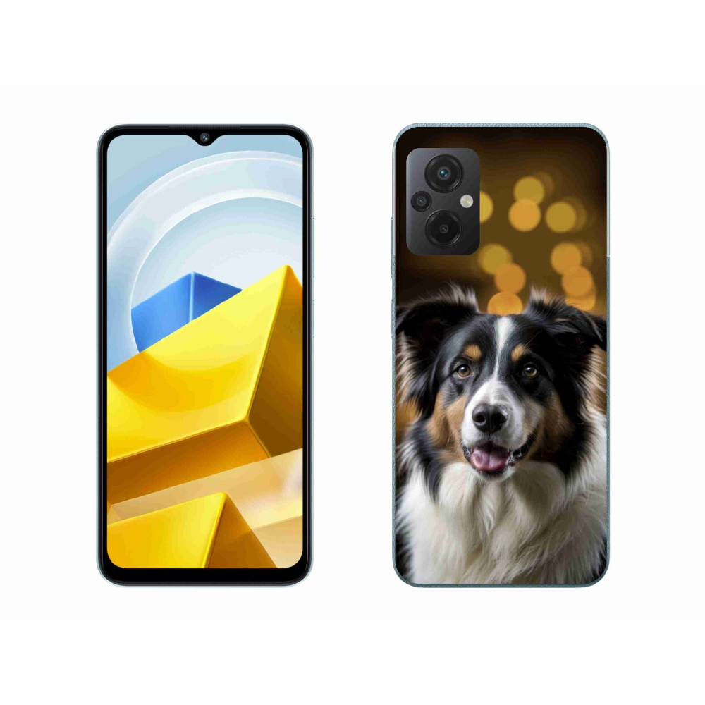 Gél borítás mmCase a Xiaomi Poco M5 4G-hez - mosolygó ausztrál juhászkutya