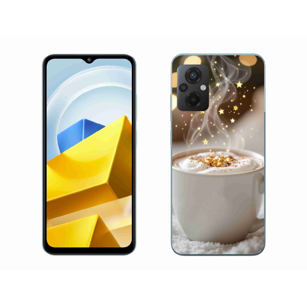 Gél borítás mmCase a Xiaomi Poco M5 4G-hez - Karácsonyi forró ital
