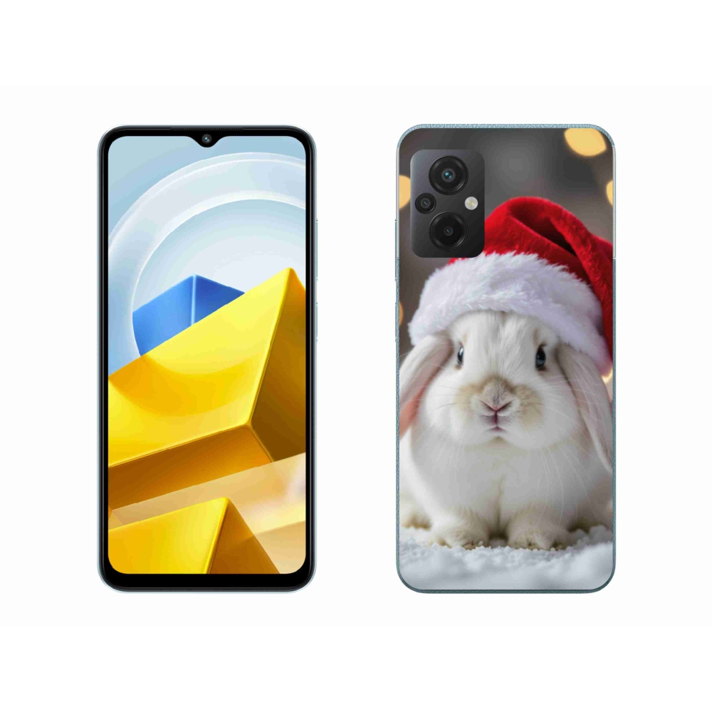 Gél borítás mmCase a Xiaomi Poco M5 4G-hez - karácsonyi nyúl
