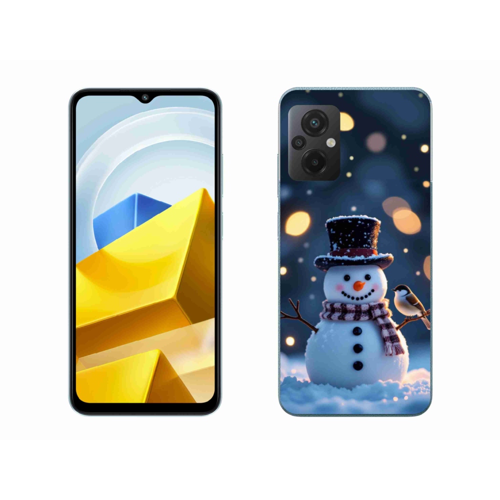 Gél borítás mmCase a Xiaomi Poco M5 4G-hez - karácsonyi hóember