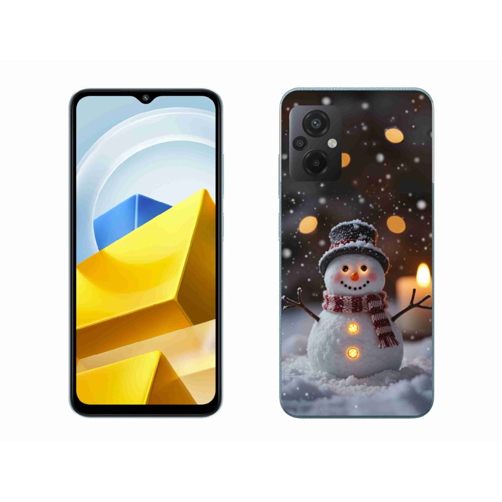 Gél borítás mmCase a Xiaomi Poco M5 4G-hez - boldog hóember