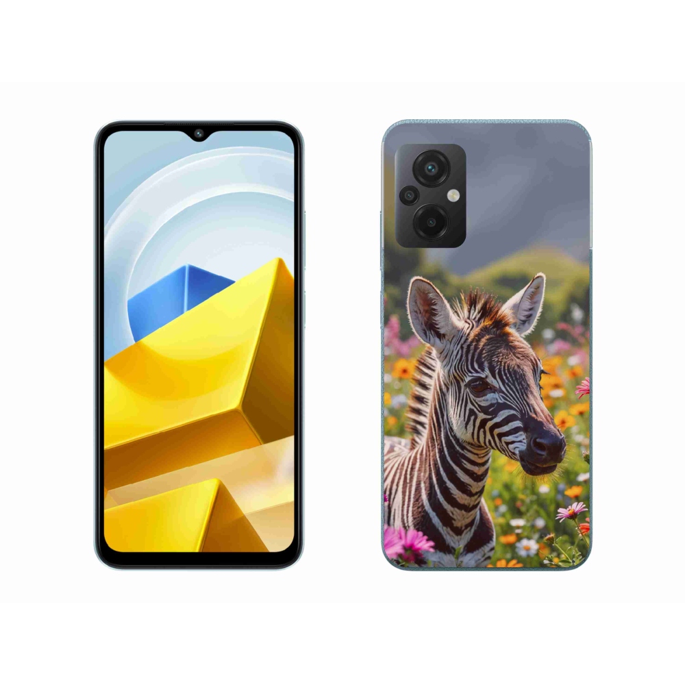 Gél borítás mmCase a Xiaomi Poco M5 4G-hez - zebra a réten