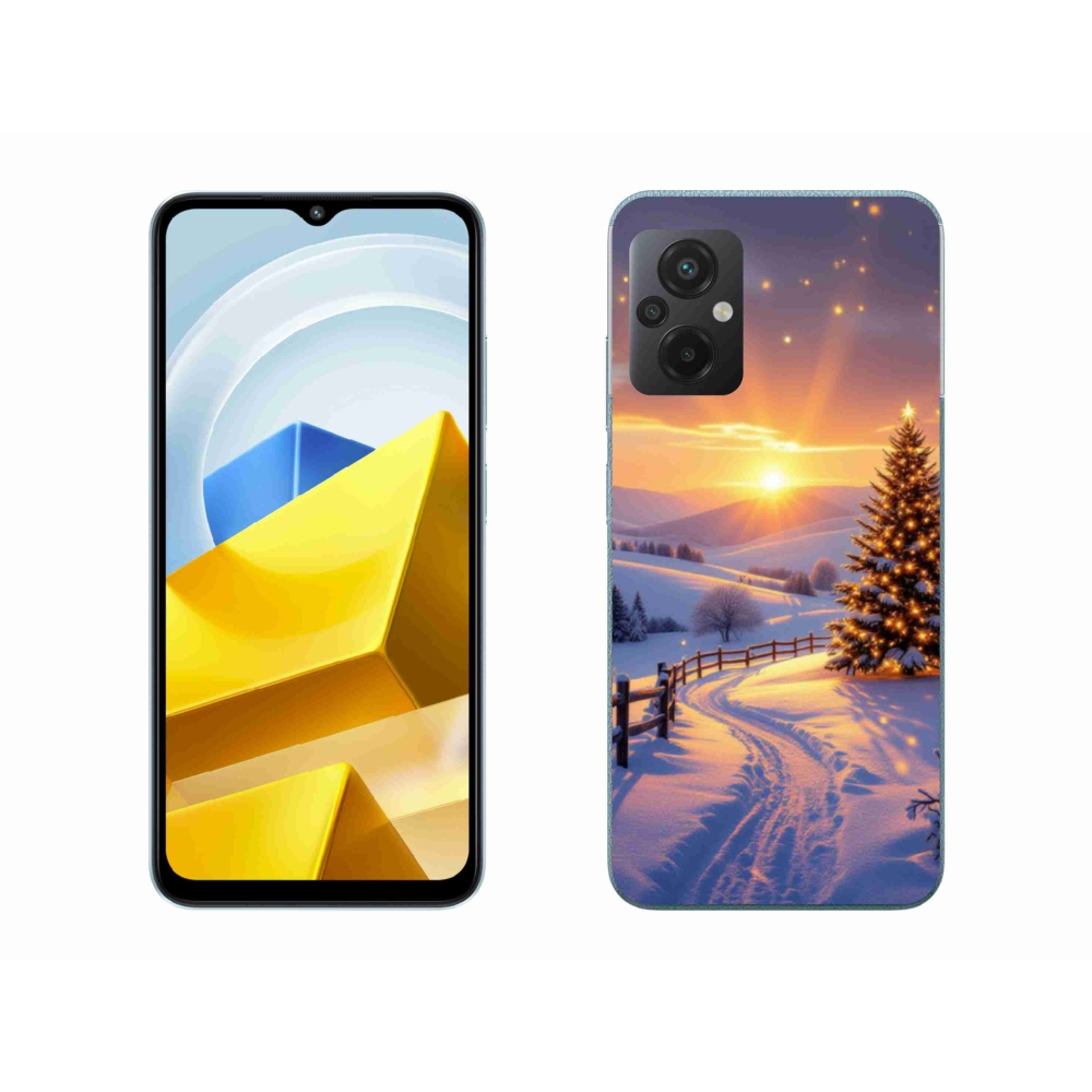 Gél borítás mmCase a Xiaomi Poco M5 4G-hez - téli tájkép
