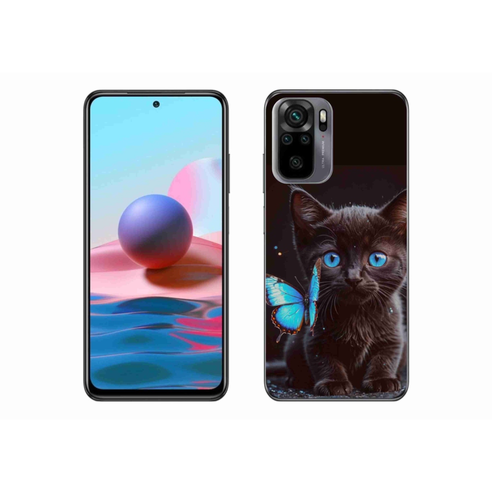 Gél borítás mmCase a Xiaomi Poco M5s készülékhez - fekete cica 3