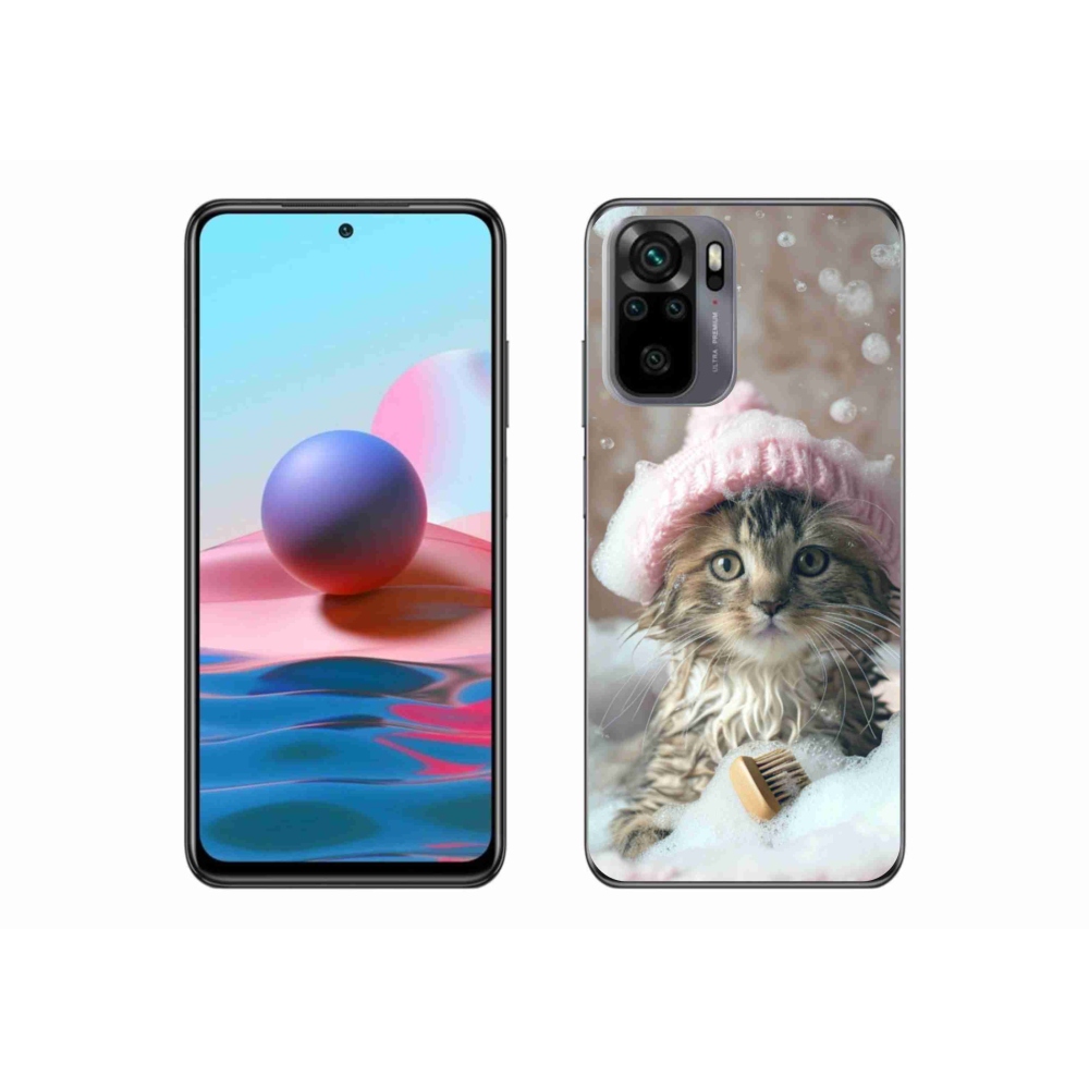 Gél borítás mmCase a Xiaomi Poco M5s készülékhez - cica és fürdő