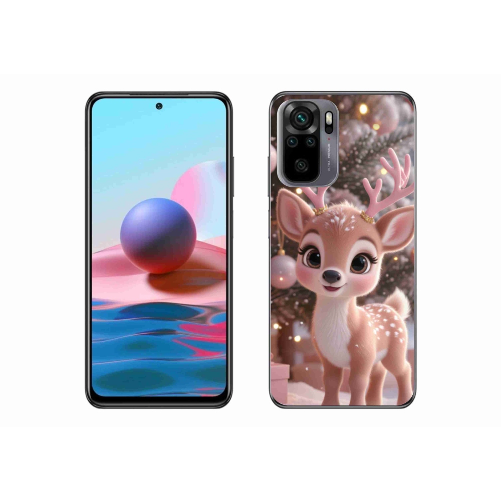 Gél borítás mmCase a Xiaomi Poco M5s készülékhez - aranyos rénszarvas